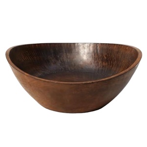 Tazón para Servir Galletas de Madera de Acacia, Diseño Ondulado, Estilo Multifuncional, Ecológico, Vintage, para Fiestas, Hoteles y Restaurantes - Product Image 1