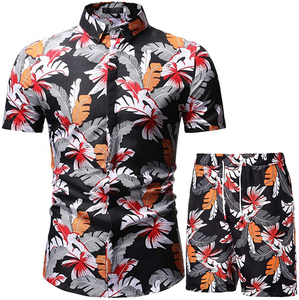 Ensemble T-shirt et short 100 % coton de haute qualité, écologique, pour l'été, style décontracté unique et simple, avec logo, coupe-vent - Product Image 1