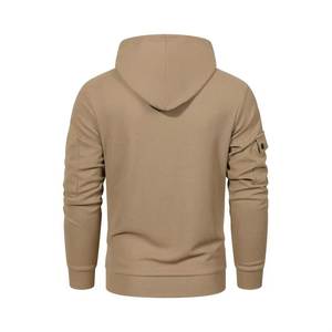 Sweat-shirts à capuche pour hommes avec logo personnalisé brodé, 100% coton, patchwork écologique, coupe-vent d'hiver, polaire chaud - Product Image 2
