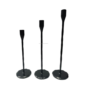 <b>Taper</b> <b>Candle</b> <b>Holder</b> with Round Heavy Base Wrought Iron Candlestick <b>Holders</b> for Home Decorative Wedding and Party - Product Image 3