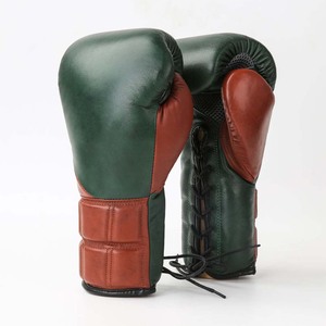 Factory Wholesale Customized Calfskin Top Layer Lacing up Design Cowhide Leather Boxing Gloves Spartacus Boxing Gloves - Product Image 1