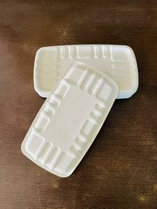 Barquette alimentaire robuste en fibre de bagasse de canne à sucre biodégradable 10x6 pouces, emballage personnalisable pour fêtes et mariages - Product Image 3