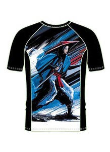 Top Quality Sublimation Rashguard Short <b>Sleeves</b> Soft Compression Jiu Jitsu Wear BJJ MMA Rashguard - Product Image 2