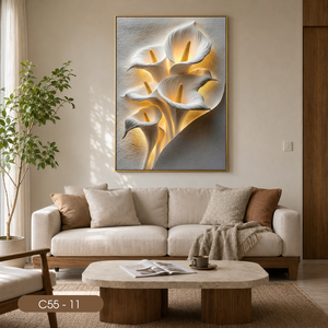 Arte Mural 3D de Lirios Calla, Pintura Abstracta Premium, Decoración Interior Moderna, Marca HALO de Vietnam, Directo de Fábrica - Product Image 5