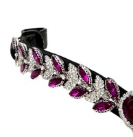 Fronture de cheval en cuir premium avec strass décoratifs, modèle anglais, confortable et durable, FAB International BB-02