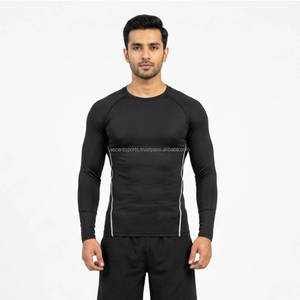 Athletic <b>Compression</b> <b>Shirt</b> for <b>Men</b> Long Sleeve Sports Base Layer Moisture Wicking Gym Workout Running Fitness Wear Custom OEM - Product Image 1