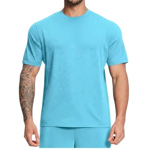 Camiseta Deportiva Unisex de Manga Corta, Corte Regular, para Entrenamiento al Aire Libre, Secado Rápido, Lisa, Teñida, de Spandex/Algodón, Malla Transpirable, Sólida - Product Image 6