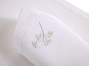Juegos de Manteles Individuales y Servilletas de Bambú Bordados Lavables de Lujo al por Mayor, con Dobladillo de Lino Blanco, para el Hogar, Bodas y Eventos - Product Image 3