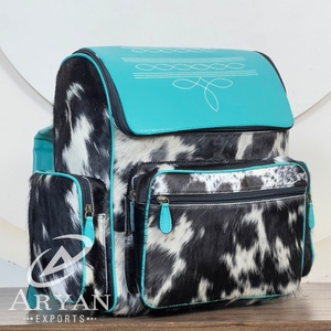 New Arrival Cowhide Leather with Boot Stitch <b>Backpack</b> Purse Handmade Tooled Flap Women Travel <b>School</b> Fashion <b>Backpack</b> Wholesale - Product Image 1