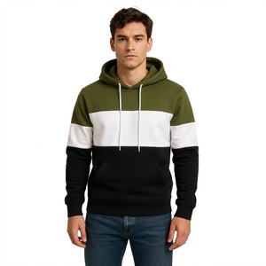 Men's <b>Colour</b> <b>Block</b> Sports Hoodie | Premium Tri-Tone Athletic Pullover | Custom OEM Bangladesh Factory Wholesale Gym Sweatshirt 2 - Product Image 1