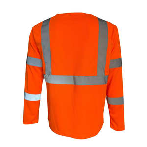 Oferta Especial: Diseño de Logotipo Personalizado, Camiseta de Seguridad de Manga Larga de Alta Visibilidad Reflectante ANSI Clase 1, Impermeable, de Poliéster y Seda - Product Image 4