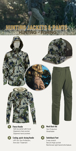 Veste de chasse pour homme en softshell imperméable et respirante, vêtements de chasse personnalisés en tissu uni pour l'automne - Product Image 3