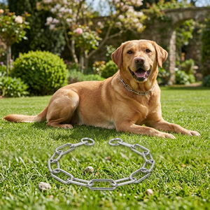 Collar de Acero Inoxidable 304 Clásico, Sólido, de Eslabones Rectos, para Perros Medianos - Venta al por Mayor - Product Image 4