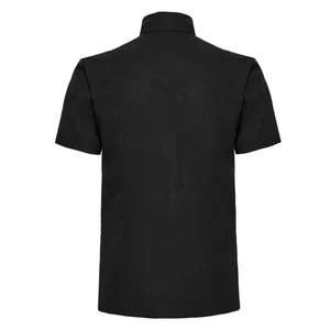 Gothic Punk Men's Short Sleeve Shirt <b>Metal</b> Eyelet Pocket Detailing Black Slim Fit Streetwear Cotton Shirts - Product Image 6