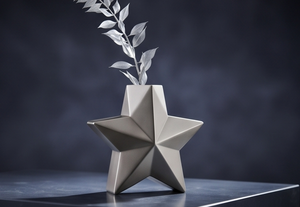 Décoration de Noël en aluminium moulé de luxe, étoile argentée à facettes, ornement de table moderne, décoration intérieure de fête, artisanat - Product Image 3