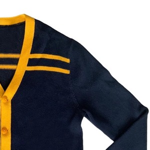 2026 Make Your Logos On V-Neck <b>Navy</b> <b>Blue</b> <b>Cardigans</b> With Full Sleeve Knitted Casual Unisex Sweaters With Pockets And Buttons - Product Image 2