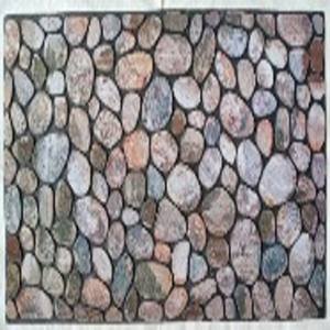 Tapis de porte en caoutchouc floqué lavable, antibactérien, antidérapant, imprimé par sublimation, motif galets, 45x75cm - Product Image 1