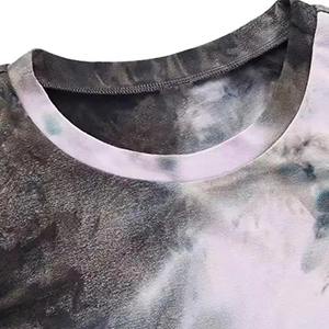Camisetas Cortas Tie Dye para Mujer, Nuevas, Cómodas, Transpirables, de Manga Corta para Yoga, Ropa Deportiva para Mujer, Top Corto - Product Image 2