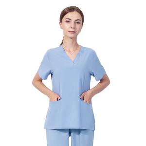 Tenue de travail élastique pour médecin, uniforme d'infirmière à manches courtes, vêtements d'opération pour femme, tenue de bloc opératoire - Product Image 3