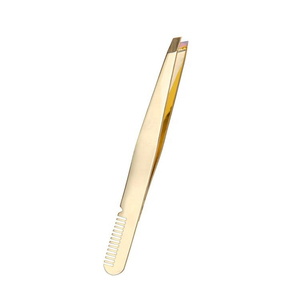 Factory Price Stainless Steel Pointed Tip Flutter Fine-Tune Precision <b>Lash</b> Tweezer Integrated Fine-Mist <b>Lash</b> <b>Comb</b> for Eyebrow - Product Image 6