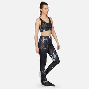 Offre Spéciale – Ensemble de Sport Sans Couture Taille Haute pour Femme, Motif Sublimé, en Spandex et Polyester, Tissu Intelligent, Tenue de Fitness et Yoga, OEM - Product Image 3