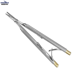 Portaagujas manuales CASTROVIEJO de marca personalizada, 13 cm, 30 posiciones de mandíbula, Clase I, aprobado por TC, CE e ISO - Product Image 1