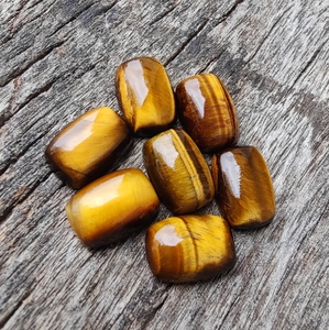 AAA Tiger Eye Rectangle Cabochon Flat <b>Back</b> Gemstone Polished Yellow Mineral Stones For Jewelry Making - Product Image 2