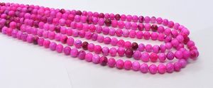 Perles rondes lisses en opale rose foncé 5-6 mm, perles en opale rose 16 pouces, perles rondes unies en opale rose dégradé pour bijoux - Product Image 5
