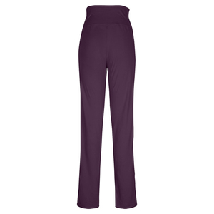 กางเกงโยคะทรงแฟลร์คุณภาพสูงสำหรับผู้หญิง ป้องกันแบคทีเรีย ระบายอากาศได้ดี ไร้ตะเข็บ เอวสูง สีม่วงไวน์ ปรับขนาดได้ - Product Image 1
