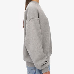 เสื้อสเวตเชิ้ตคอกลมโอเวอร์ไซส์สำหรับผู้หญิงใส่ในฤดูหนาว ผ้าฟลีซเนื้อนุ่ม อุ่นสบาย เป็นมิตรต่อสิ่งแวดล้อม ทรงหลวม ระบายอากาศได้ดี มีซับใน แต่งโบว์น่ารัก - Product Image 4