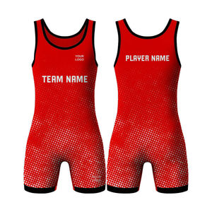 Combinaison de lutte sublimée personnalisée de haute qualité pour hommes, jeunes et enfants, en spandex respirant, équipement de lutte pour l'entraînement en équipe et les compétitions - Product Image 4