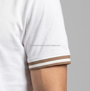Logo personnalisé pour hommes, chemise en coton piqué tricoté, coupe ajustée, légère, séchage rapide, col contrasté, streetwear d'été, ODM - Product Image 4