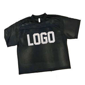 High Quality Custom Logo Women's Summer Loose <b>Crop</b> <b>Top</b> <b>Mesh</b> T-Shirts Spandex/Cotton High Breathable Quick Dry Eco-Friendly - Product Image 2