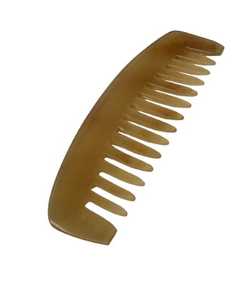 Peigne à cheveux en corne de vache fait main, écologique et personnalisé, design moderne, forme naturelle pour femmes - Cadeau d'affaires, décoration d'intérieur - Product Image 3