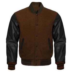 Customized XL Wool Leather Bomber <b>Jacket</b> for <b>Men</b> High Street Style College Lettermen Varsity Winter Wear Stand-up <b>Light</b> - Product Image 1
