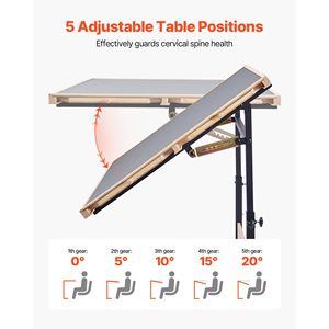 Table de puzzle en bois portable de 1500 pièces avec 4 tiroirs, couvercle et plateau de 34x25 pouces, roulettes, accessoires pour puzzle - Product Image 3