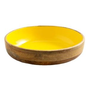 Handmade Mango Wood Enamel Printed Islamic <b>Bowl</b> for Ramadan Dining Wooden <b>Bowls</b> - Product Image 2