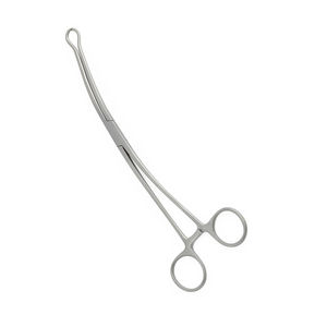 Stainless Steel Surgical Uterine Tenaculum Forceps 25 CM Dall Finish Curved Design Gynecology Uterine Forceps By <b>Blush</b> Surgical - Product Image 5
