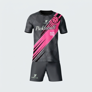 Uniformes de Pickleball para Hombre de Primera Calidad al Por Mayor, Servicio OEM, Logotipo Personalizado, Cuello Redondo, Anti-UV, Secado Rápido, Sublimados 100% - Product Image 1
