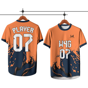 ออกแบบเสื้อฟุตบอลแบบซับลิเมชั่นตามสั่ง OEM ชุดทีมฟุตบอลของคุณเอง แห้งเร็ว ระบายอากาศดี เสื้อฟุตบอลขายส่ง - Product Image 1