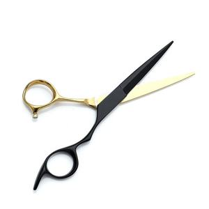 Ciseaux de coiffure professionnels noirs en acier inoxydable japonais 440C - Product Image 3