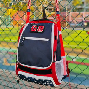 Bagnex Black Gold Baseball Softball Bat <b>Backpack</b> for Students Large 50L Durable 600D Polyester Sports Gear Bag - Product Image 5