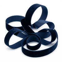 Ruban en velours simple face 25 mm Neelkamal Industries, 100 % polyester, résistant au rétrécissement, bleu marine, pour emballages cadeaux et nœuds