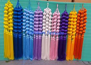 Guirlandes décoratives indiennes faites à la main en soie multicolore avec pompons pour mariage, Mehndi, Sangeet, fête, maison, jardin, décoration de plafond - Product Image 4