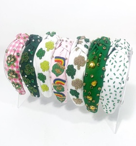 ที่คาดผมลายเลพรีคอนสำหรับวันเซนต์แพทริค สีดำ ขาว เขียว ประดับลูกปัดลายสายรุ้งและโคลเวอร์ สำหรับผู้หญิงและเด็กผู้หญิง ปี 2026 - Product Image 4