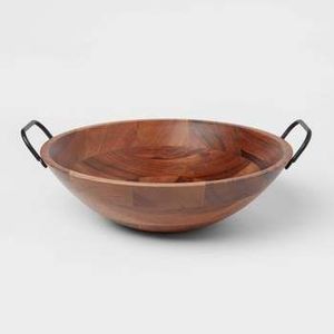 Bol en bois artisanal de luxe, design minimaliste, grain de bois naturel, service alimentaire, cadeau, décoration, décoration écologique - Product Image 1
