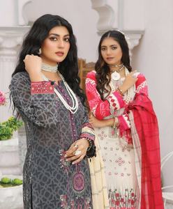 Eid Shalwar Kameez Lawn & Cotton Belle collection pour l'été 2025 avec embellissement de couture dans différents designs - Product Image 1