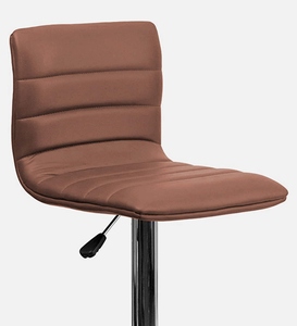 Black Leatherette Contemporary Commercial Bar <b>Stool</b> Swivel Counter Height Kitchen Furniture Cushioned <b>Seat</b> Ergonomic Adjustable - Product Image 2