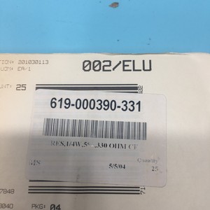 LOTE DE 24 RESISTENCIAS LAM 619-000390-331, 1/4W, 5%, 330 - Equipos y Piezas de Semiconductores de Confianza de Marca Global Legacy - Product Image 3