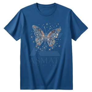 Custom Color Women Summer <b>Sparkly</b> Rhinestone T Shirt Soft Breathable Cotton Daily Casual Tee - Product Image 3